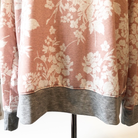 Splendid Heathered Pink Floral Sweatshirt - Picture 3 of 6